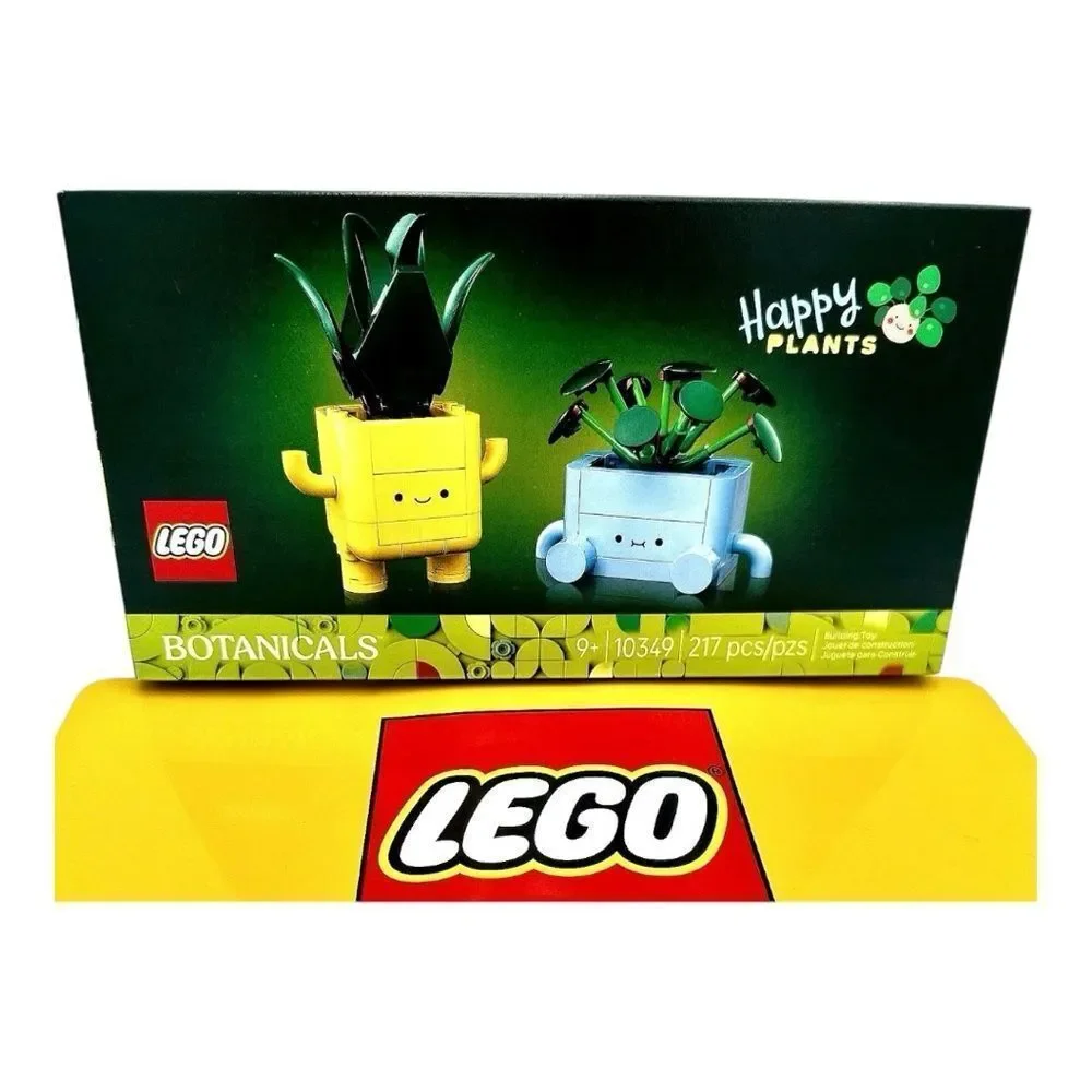 LEGO Botanicals Happy Plants Set - 10349 Yellow and Gray Planters
